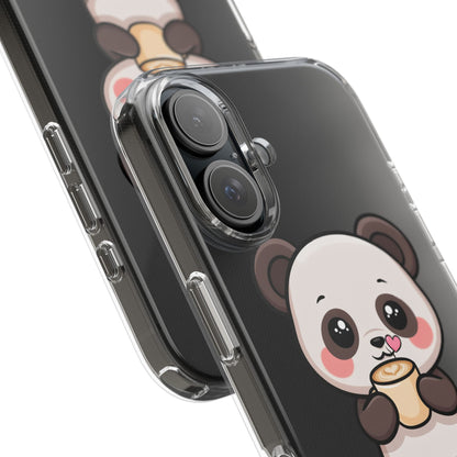 Kawaii Panda Latte Clear Impact-Resistant Case