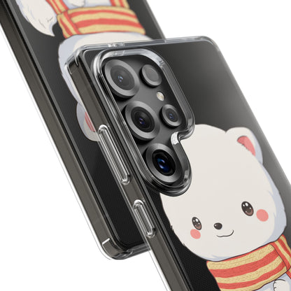 Kawaii Arctic Fox Phone Case, Cozy Christmas Scarf
