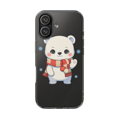 Kawaii Polar Bear Phone Case – Cozy Christmas Cub