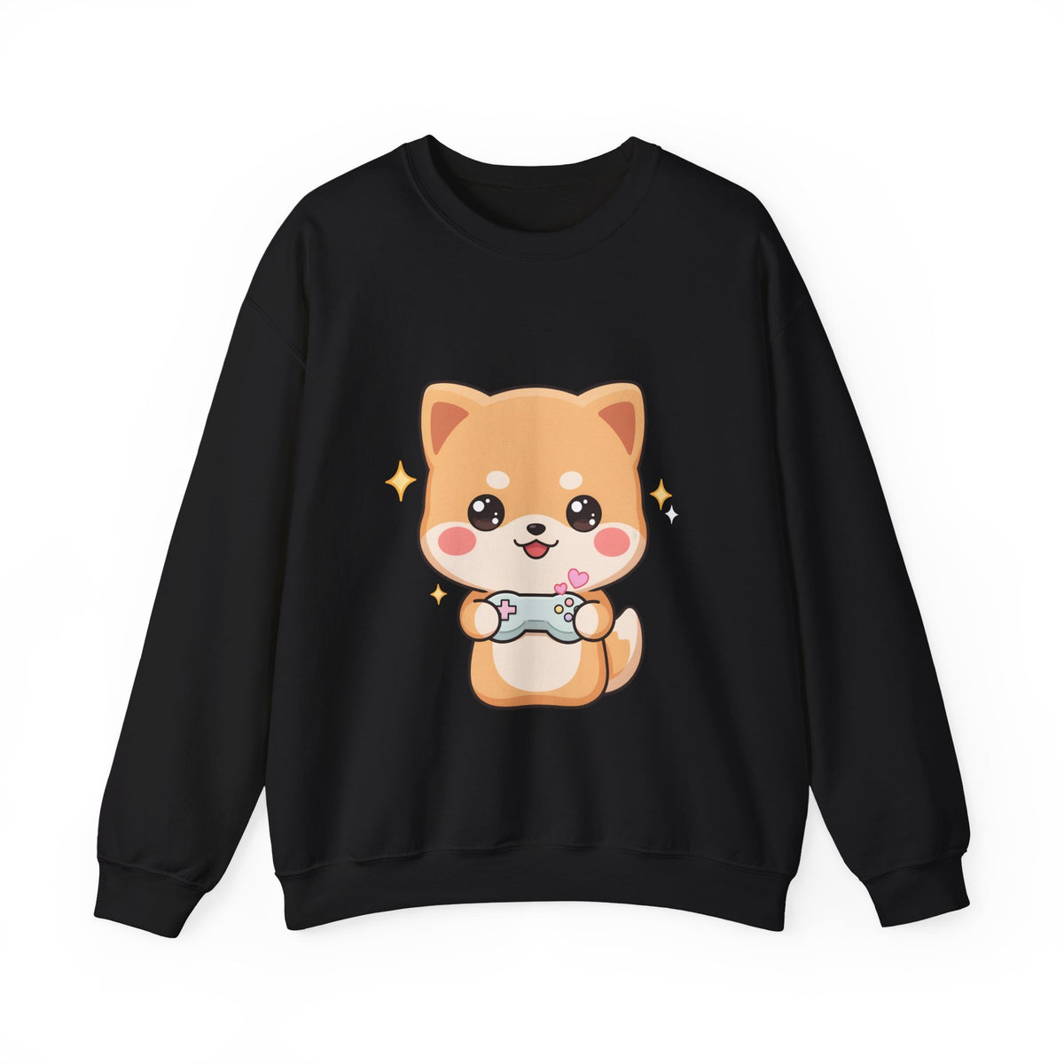 Kawaii Gamer Shiba Inu Sweatshirt for Cozy Gaming Days