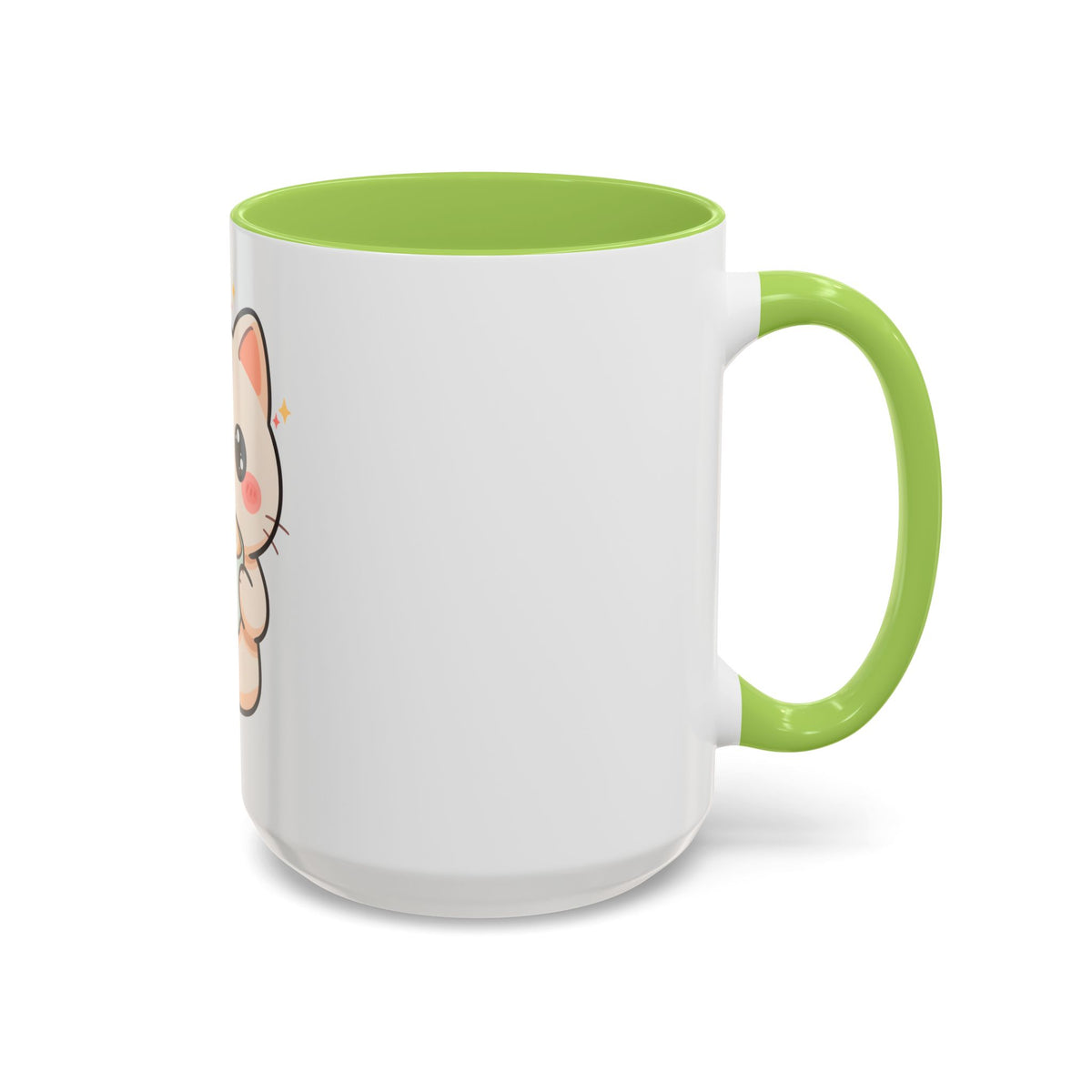 Kawaii Cat Coffee Mug, Cute Latte Accent Mug