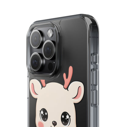 Kawaii Christmas Reindeer Clear Phone Case Gift