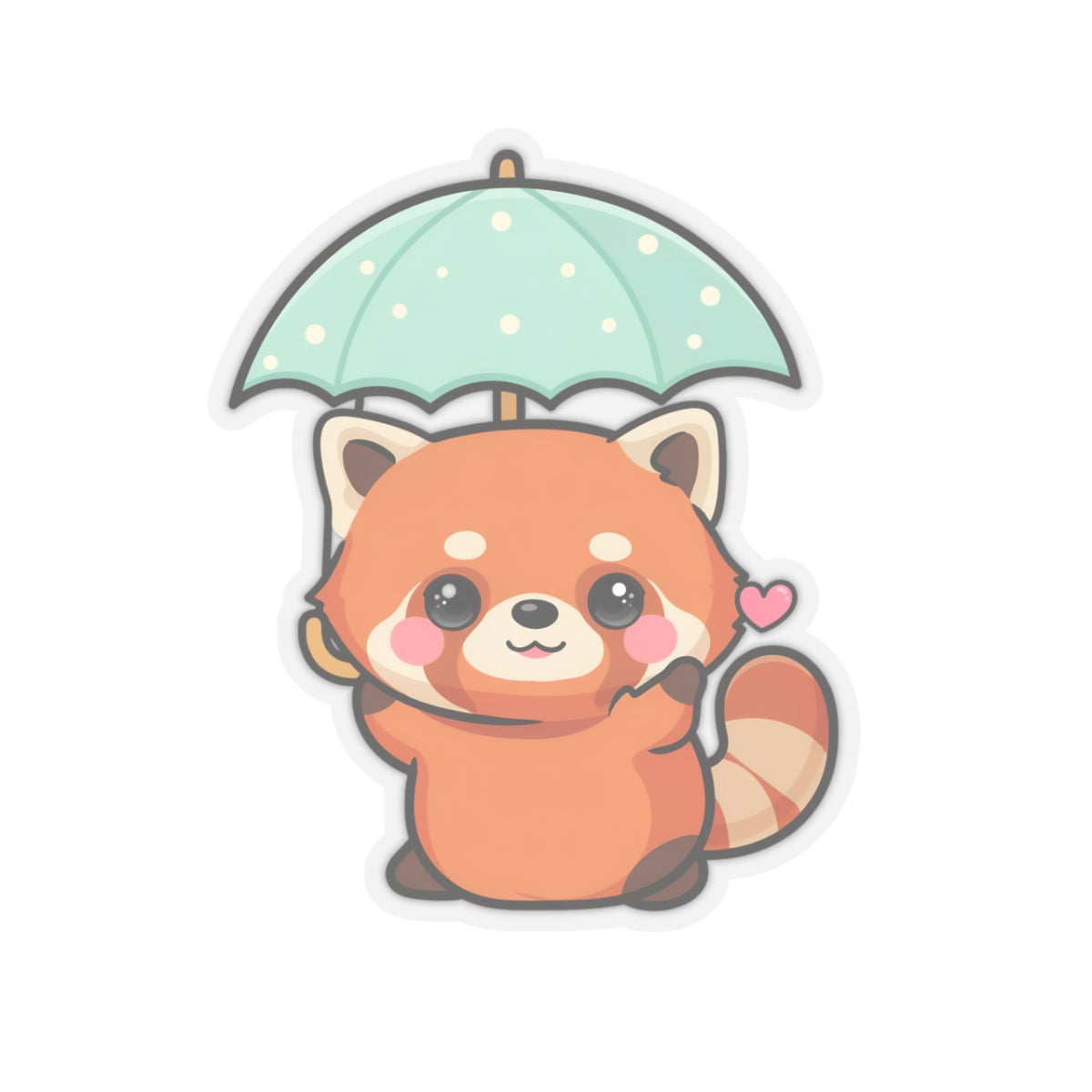Kawaii Red Panda Sticker for Laptop and Journal Decor
