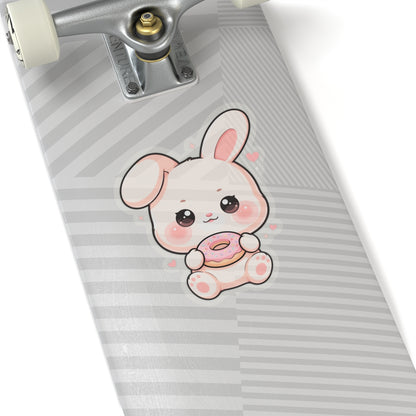 Kawaii Bunny Donut Sticker for Sweet Little Joys