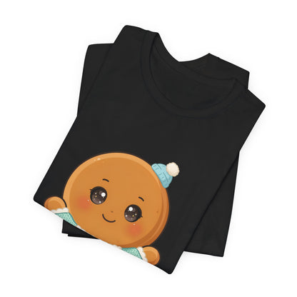 Kawaii Gingerbread Man Christmas Tee for Holiday Cheer