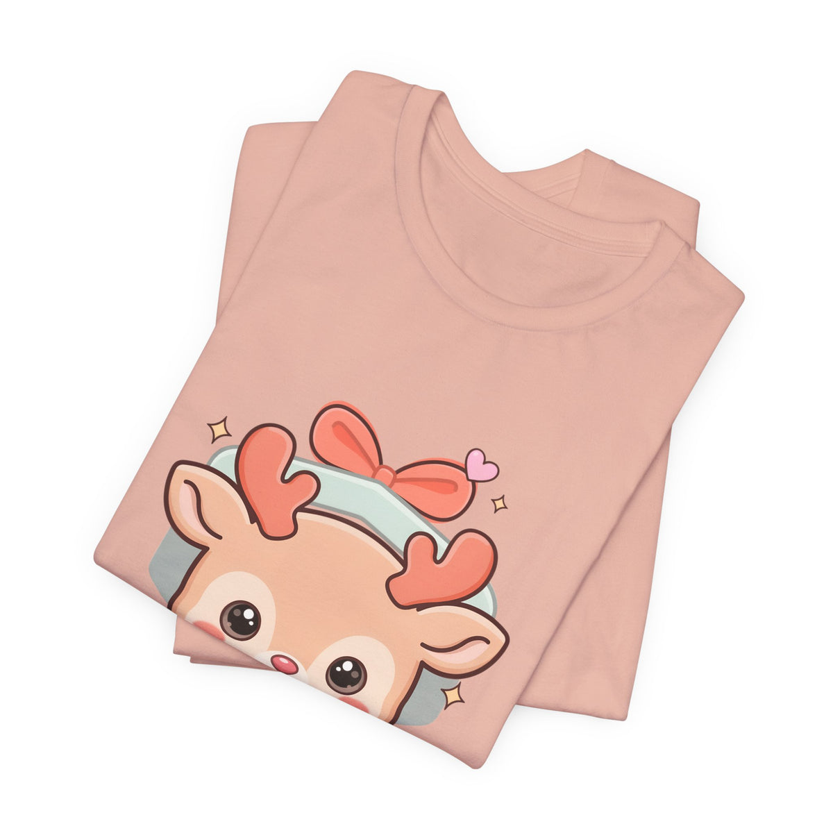 Kawaii Reindeer T-Shirt – Cute Gift Box Christmas Tee