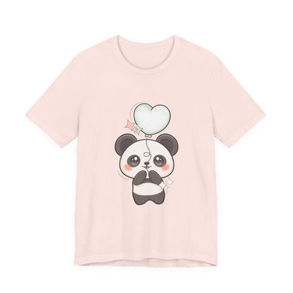 Kawaii Panda T-Shirt with Floating Balloon