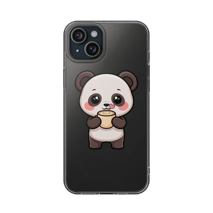 Kawaii Panda Latte Clear Impact-Resistant Case