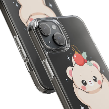 Kawaii Christmas Bear Phone Case for Cozy Holiday Days
