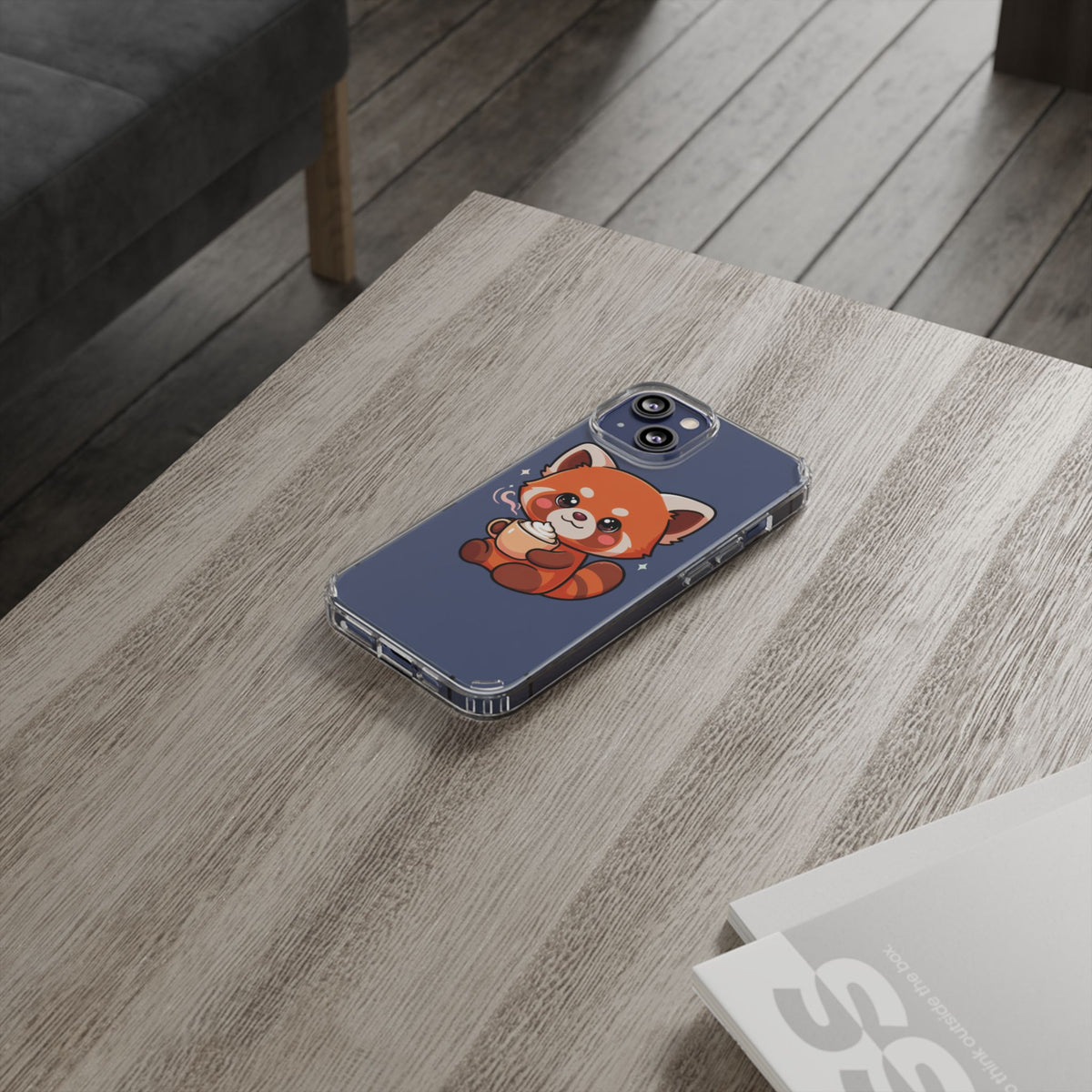 Kawaii Red Panda Phone Case with Latte