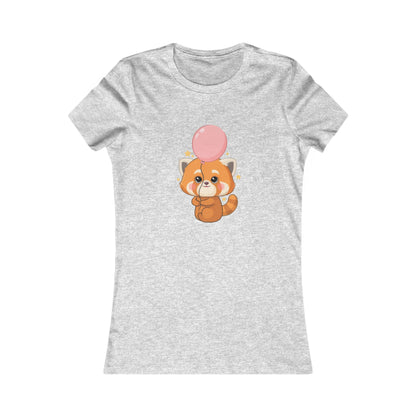 Kawaii Red Panda Women's Favorite Tee with Balloon