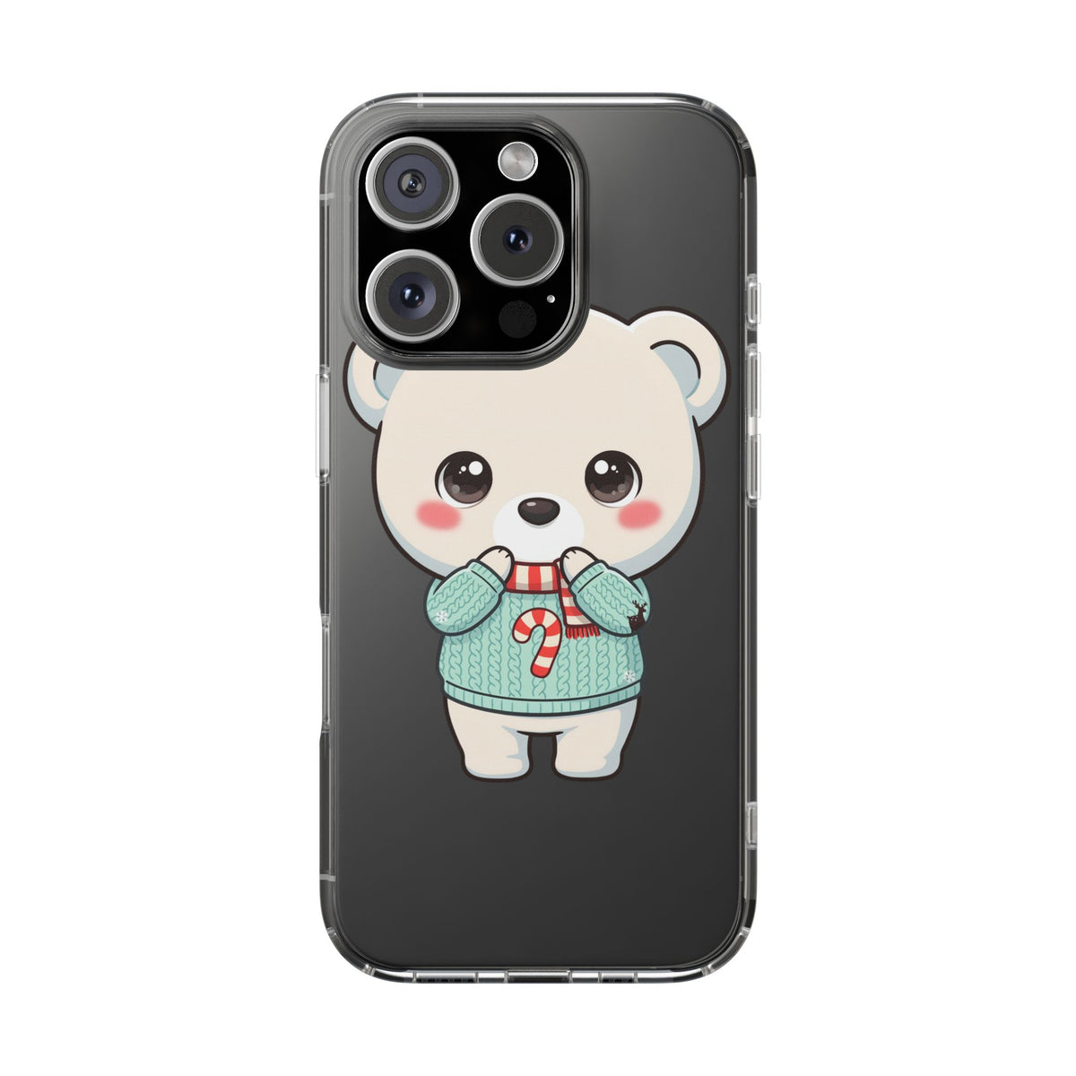 Kawaii Christmas Bear Phone Case for Holiday Season