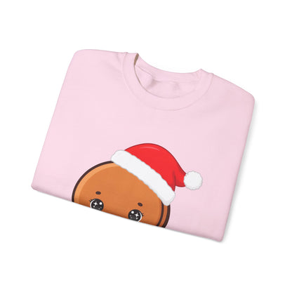 Christmas Gingerbread Sweatshirt, Cute Kawaii Holiday Crewneck