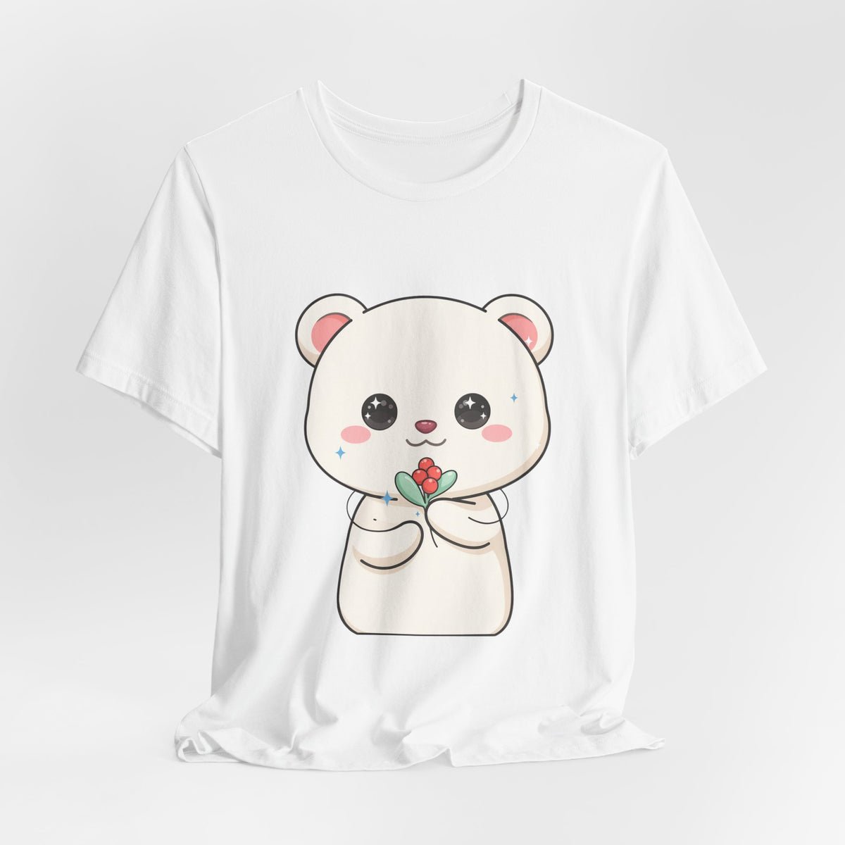 Kawaii Polar Bear Christmas T-Shirt for Cute Holiday Fans