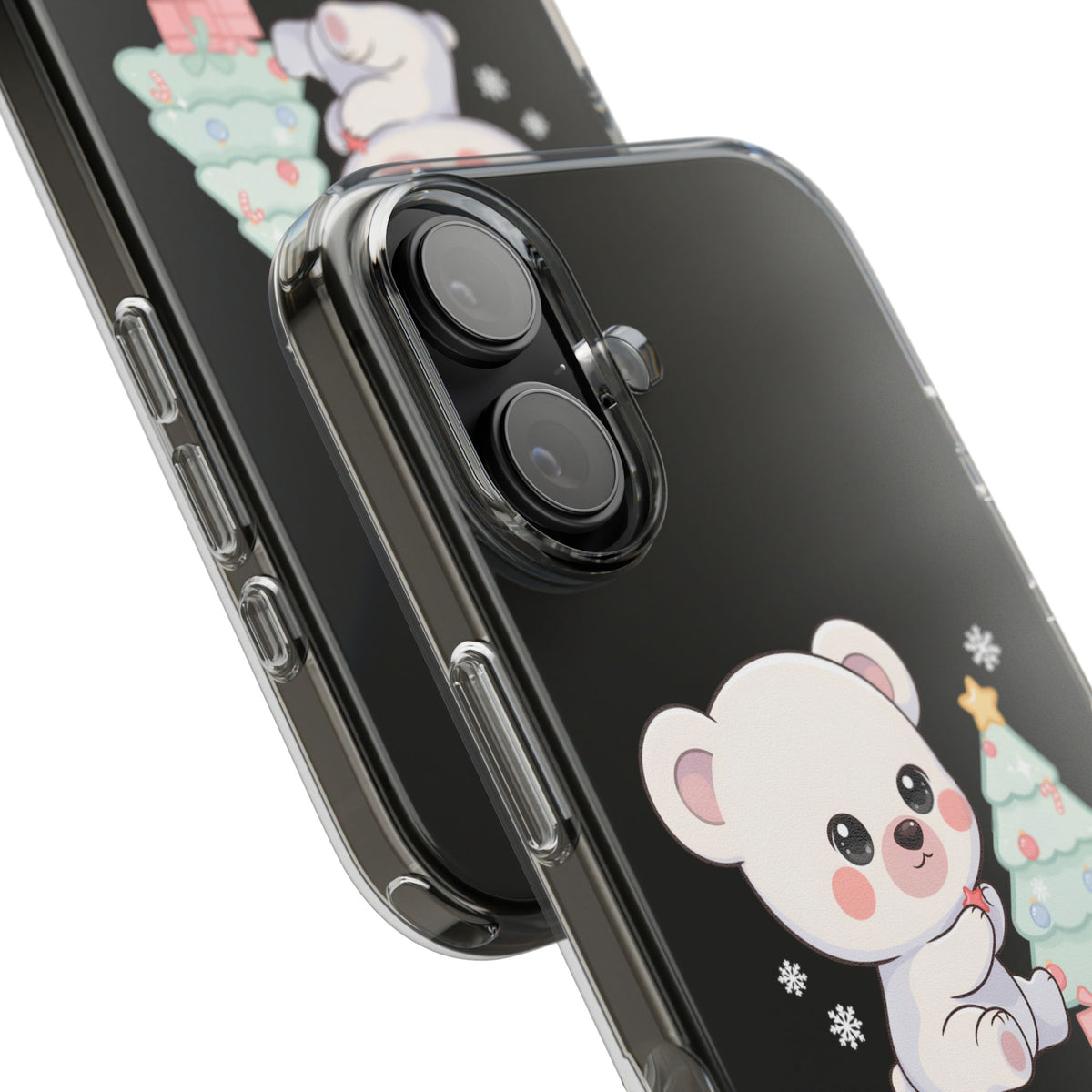 Christmas Polar Bear Phone Case, Kawaii Holiday Accessory