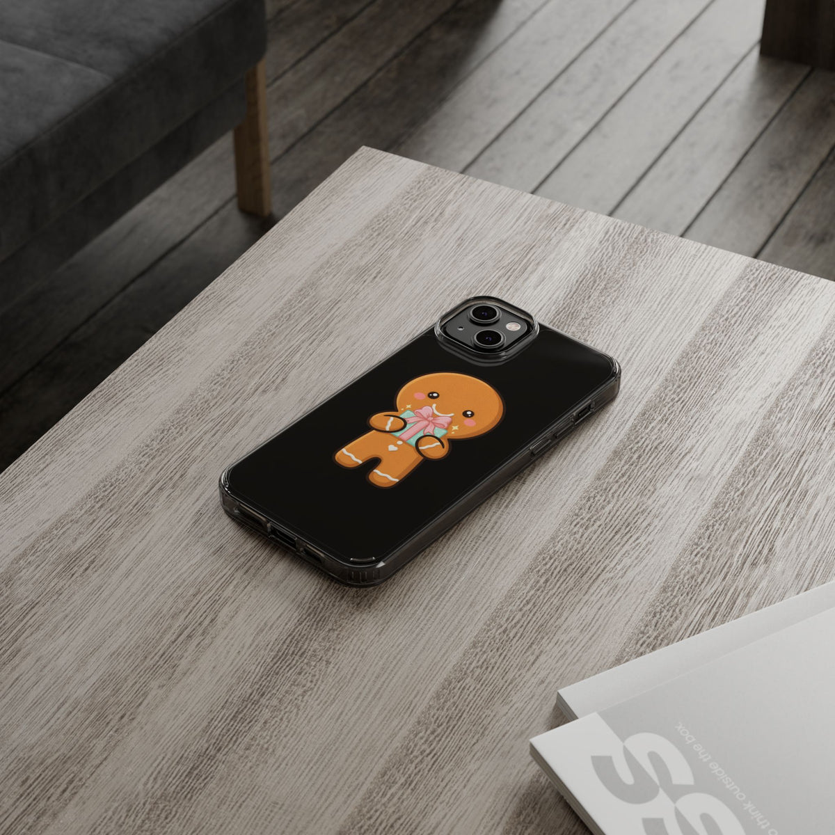 Gingerbread Man Phone Case, Cute Holiday Gift Design