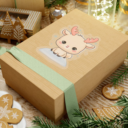 Kawaii Reindeer Sticker for a Cozy Winter Desk