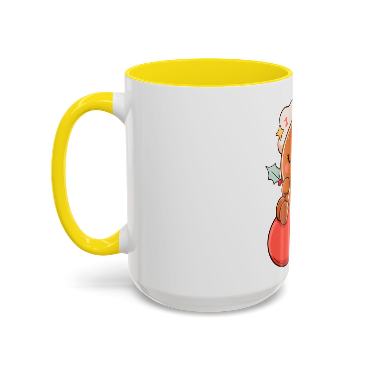Christmas Gingerbread Mug: Sleepy Stocking Accent Coffee Mug