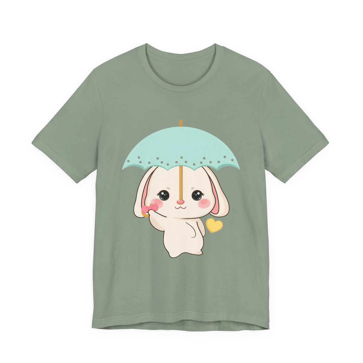 Kawaii Bunny T-Shirt, Cute Umbrella Rabbit Tee