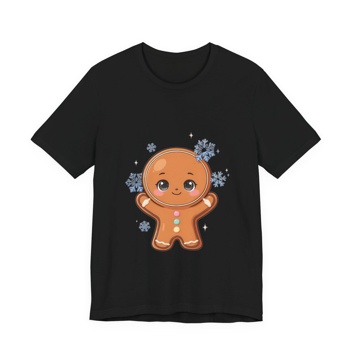 Kawaii Gingerbread Man T-Shirt for a Cozy Christmas Mood