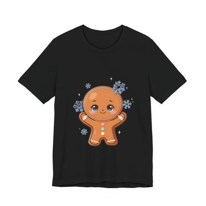 Kawaii Gingerbread Man T-Shirt for a Cozy Christmas Mood