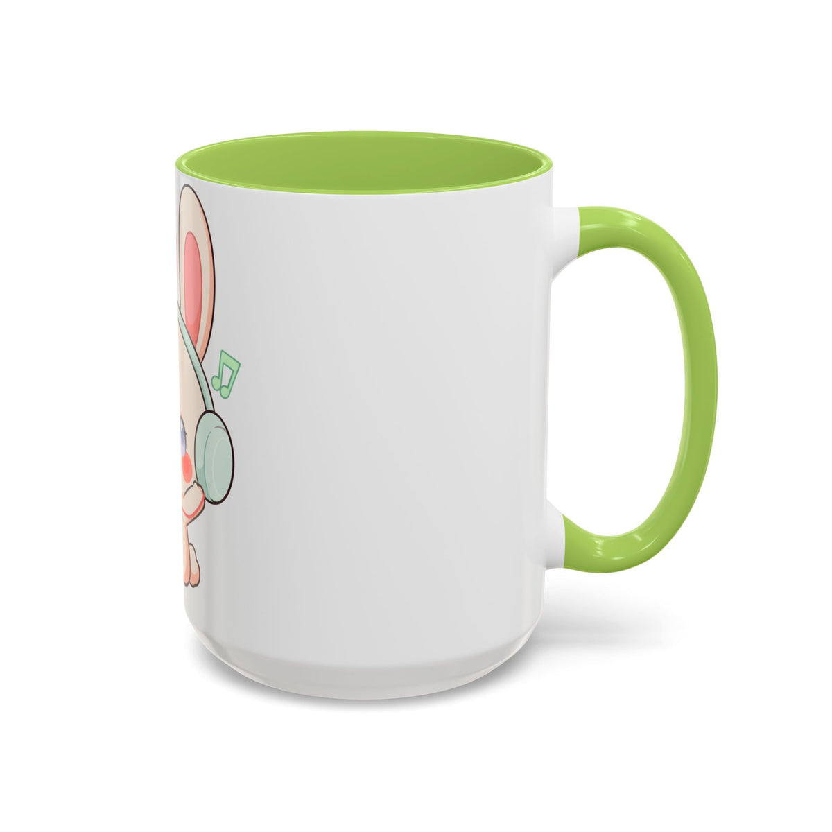 Kawaii Bunny Music Mug, Cute Accent Coffee Mug
