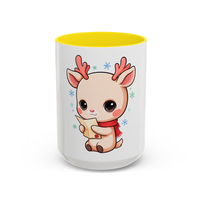 Christmas Reindeer Accent Coffee Mug for Cozy Holiday Mornings