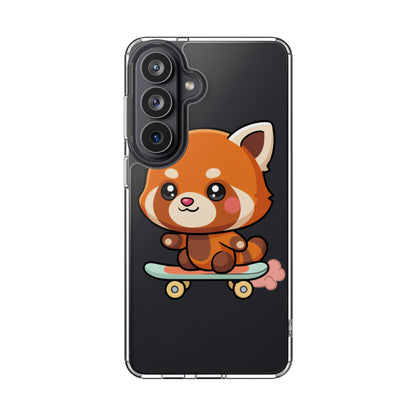 Red Panda Skateboard Phone Case, Cute Kawaii Style