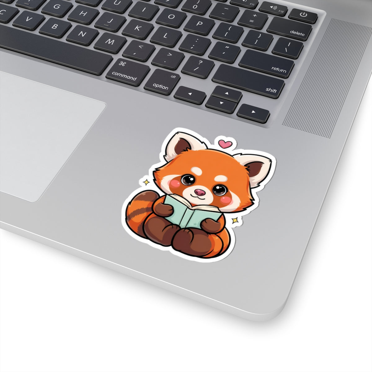Reading Red Panda Kiss-Cut Sticker for Book Lovers