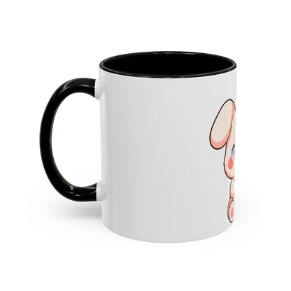 Kawaii Bunny Coffee Mug, Cute Latte Lover Accent Mug