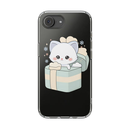 Kawaii Arctic Fox Clear Impact-Resistant Phone Case