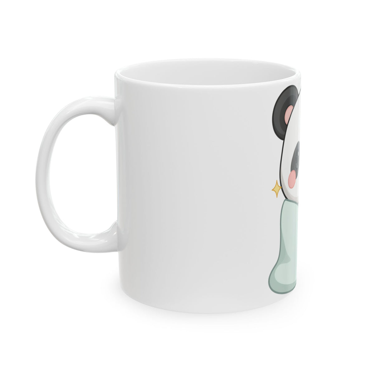 Cozy Panda Mug, Kawaii Blanket Buddy Ceramic Cup