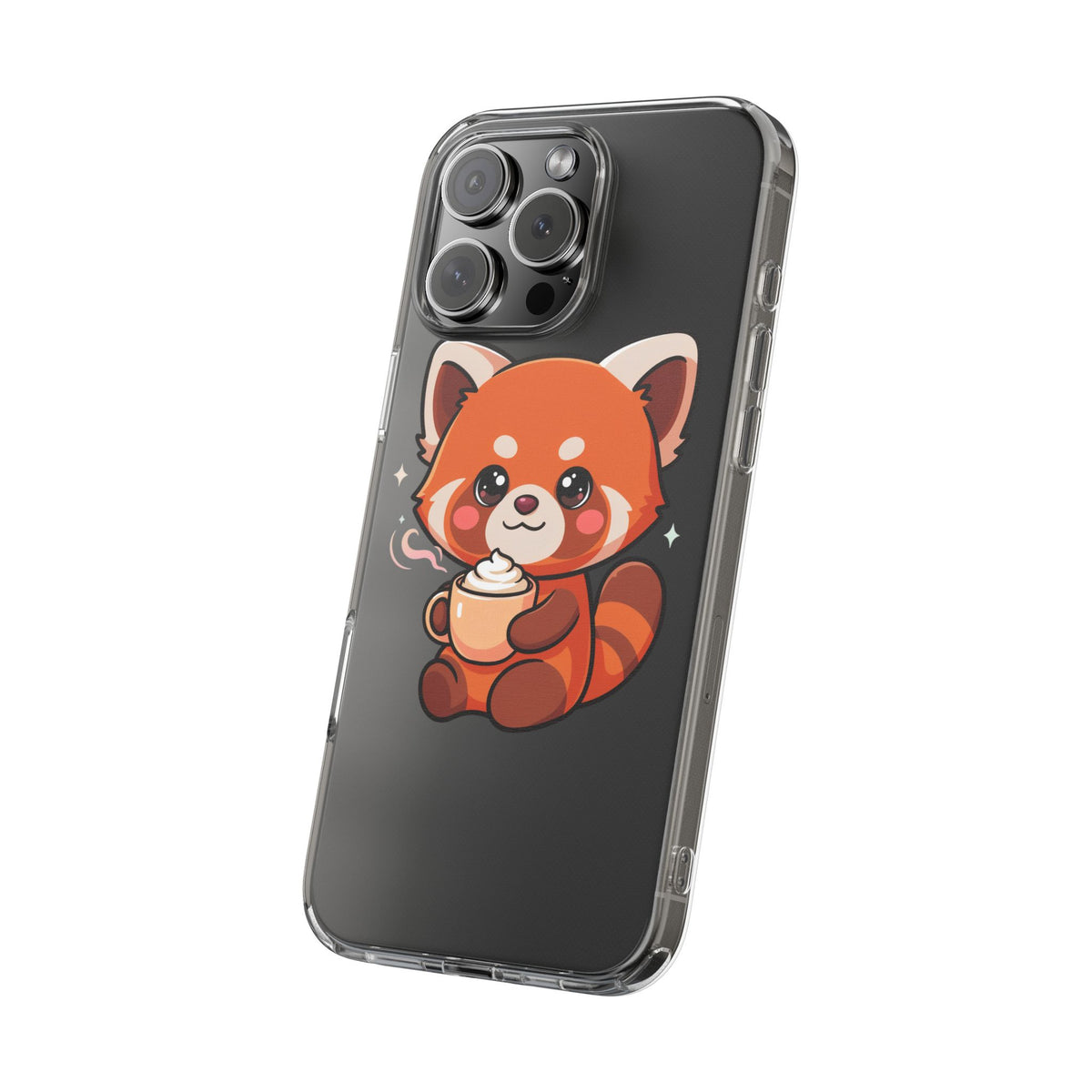 Kawaii Red Panda Phone Case with Latte