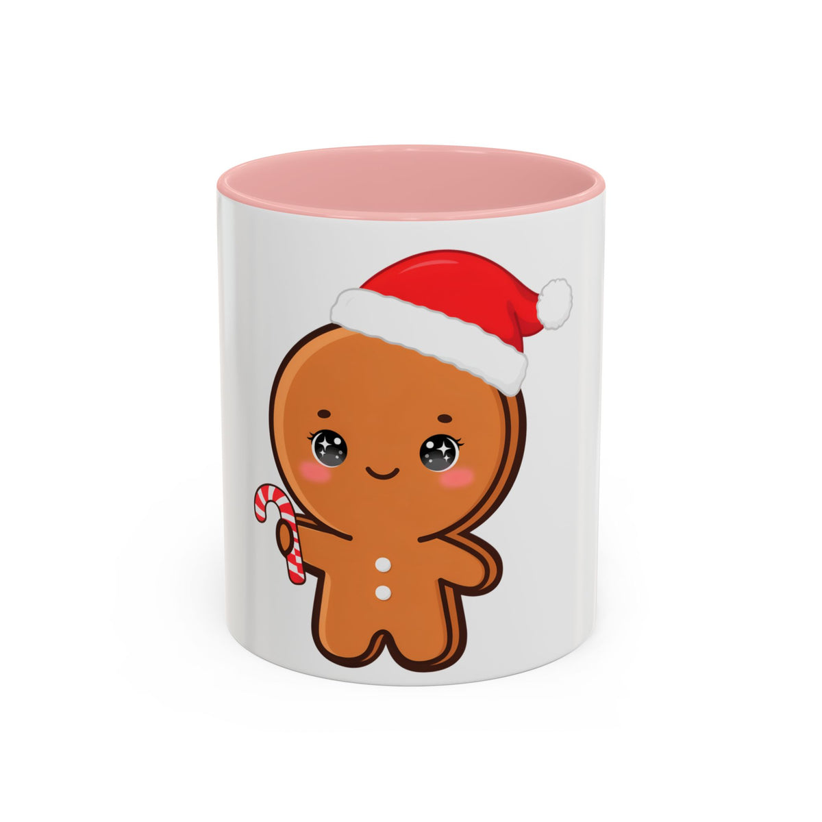 Gingerbread Man Christmas Mug, 11oz or 15oz Accent Coffee Mug