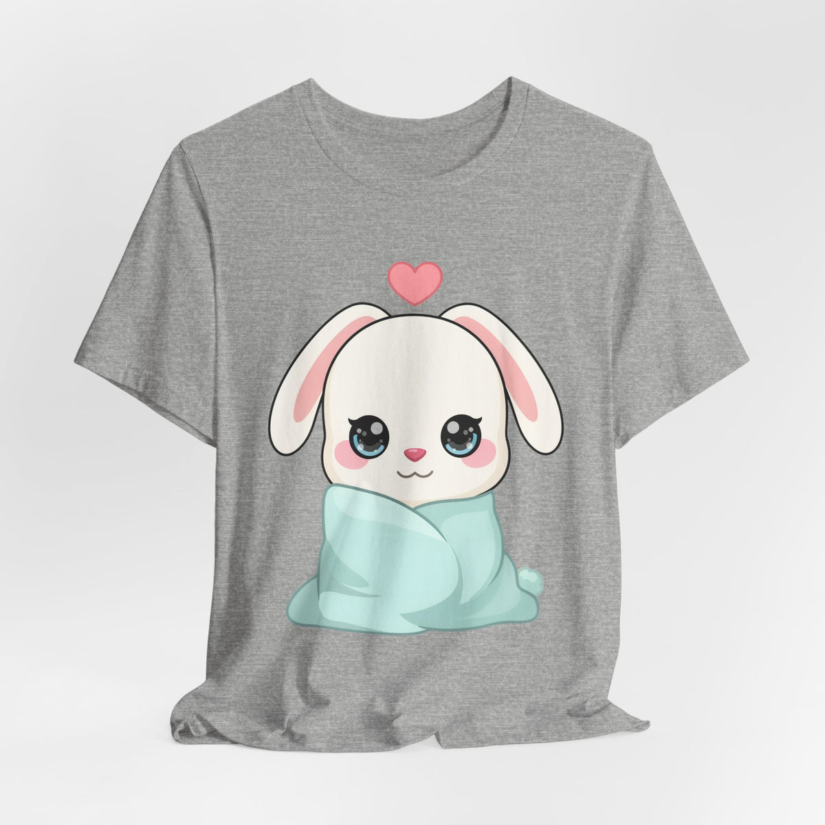 Cozy Bunny T-Shirt, Kawaii Blanket Bunny Tee