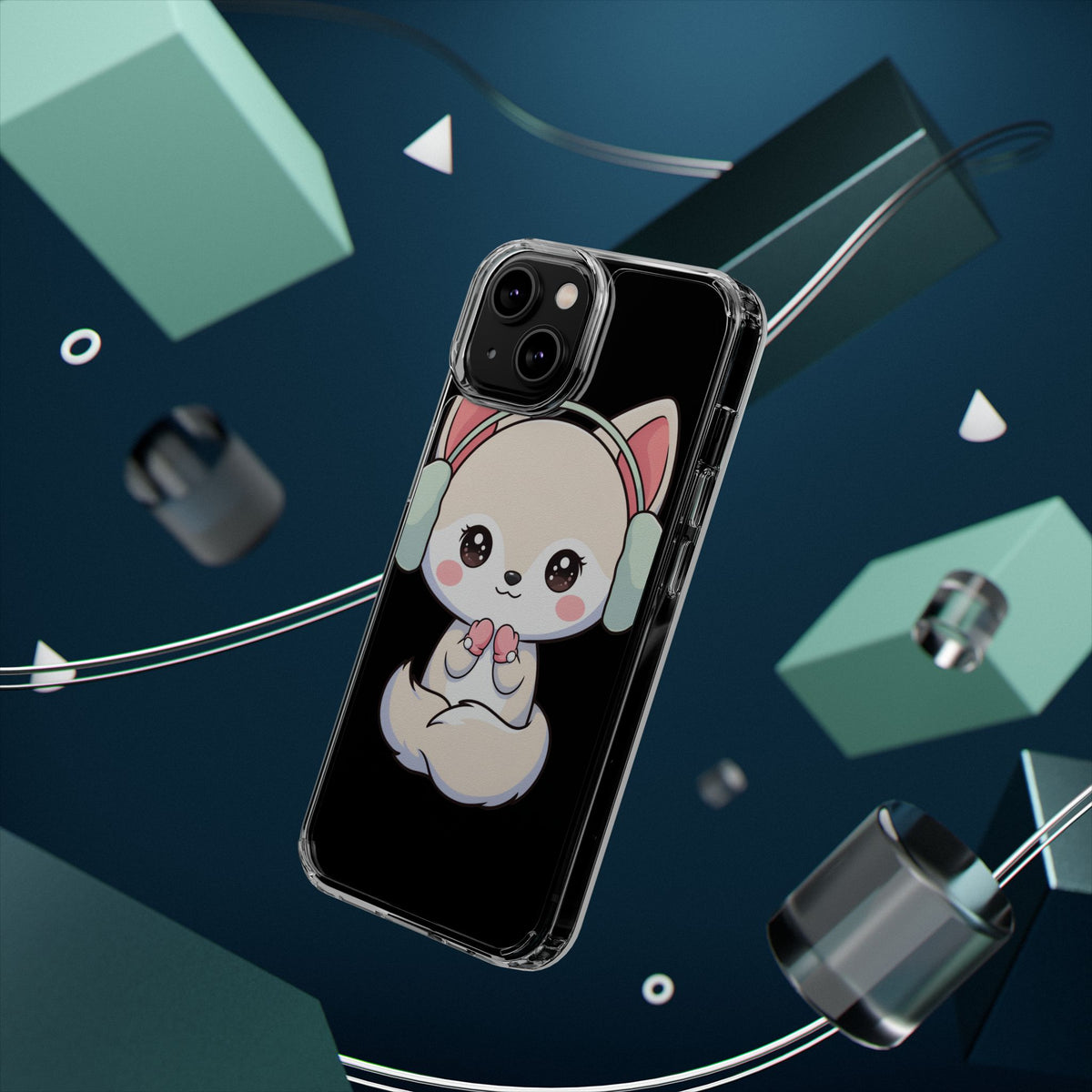 Kawaii Arctic Fox Phone Case – Cozy Winter Cutie