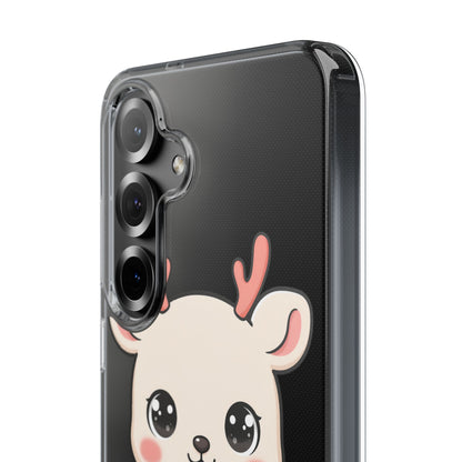 Kawaii Christmas Reindeer Clear Phone Case Gift