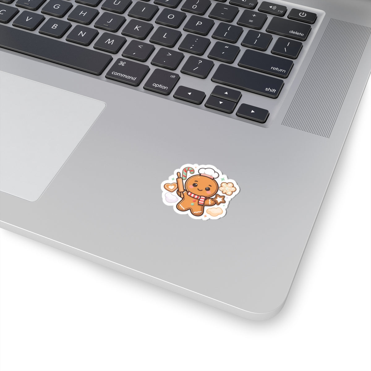 Kawaii Gingerbread Baker Christmas Kiss-Cut Sticker