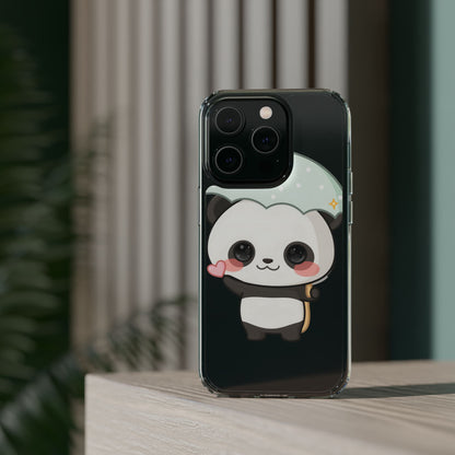 Kawaii Panda Clear Impact-Resistant Phone Case