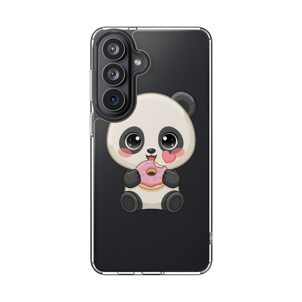 Kawaii Panda Phone Case with Donut