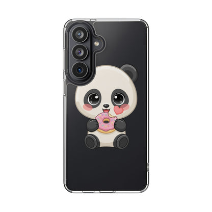 Kawaii Panda Phone Case with Donut