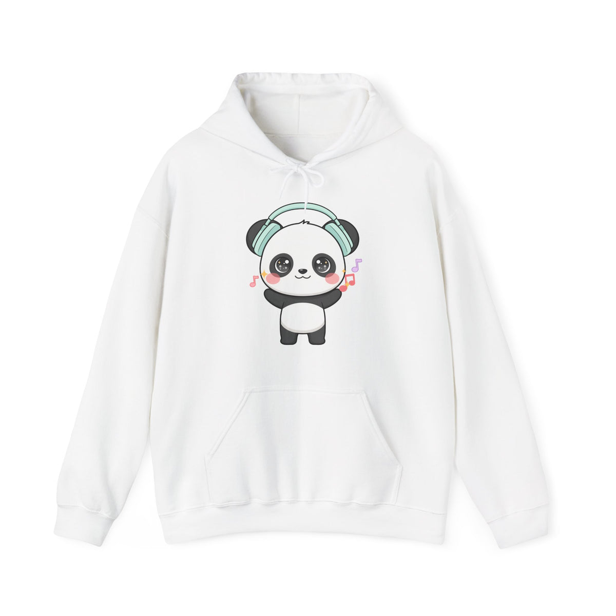 Kawaii Panda Hoodie, Cute Music Lover Sweatshirt