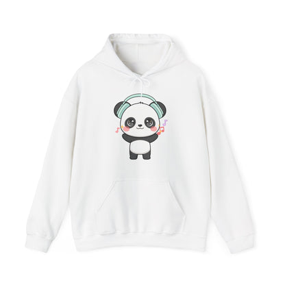 Kawaii Panda Hoodie, Cute Music Lover Sweatshirt