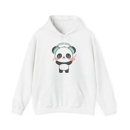 Kawaii Panda Hoodie, Cute Music Lover Sweatshirt