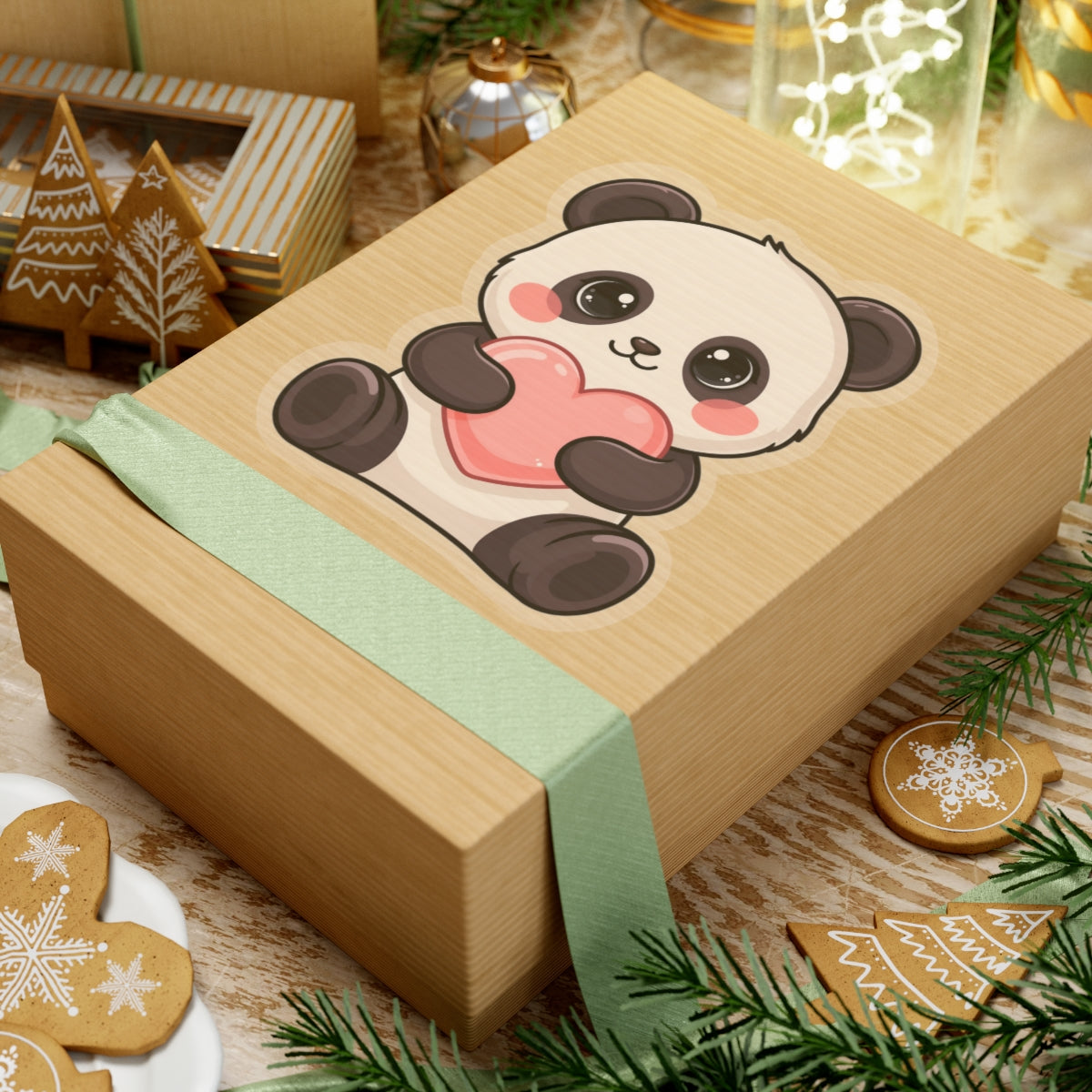 Kawaii Panda Sticker, Sweet Valentine Gift