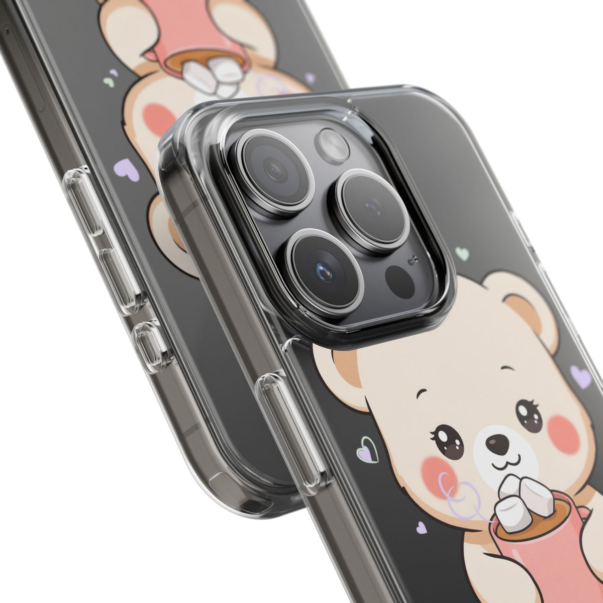 Kawaii Polar Bear Phone Case with Hot Cocoa