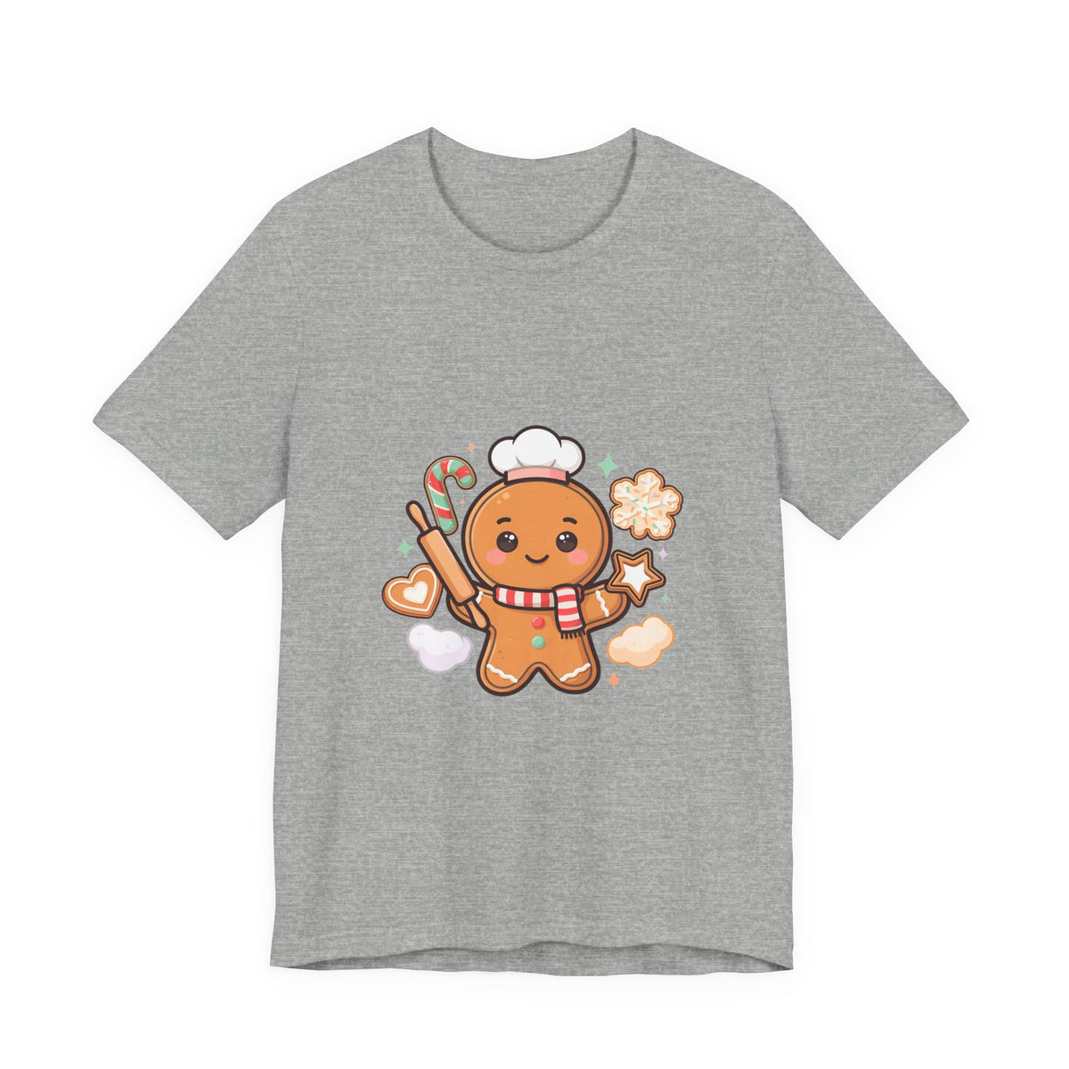 Gingerbread Baker Christmas Tee, Cute Kawaii Holiday Shirt