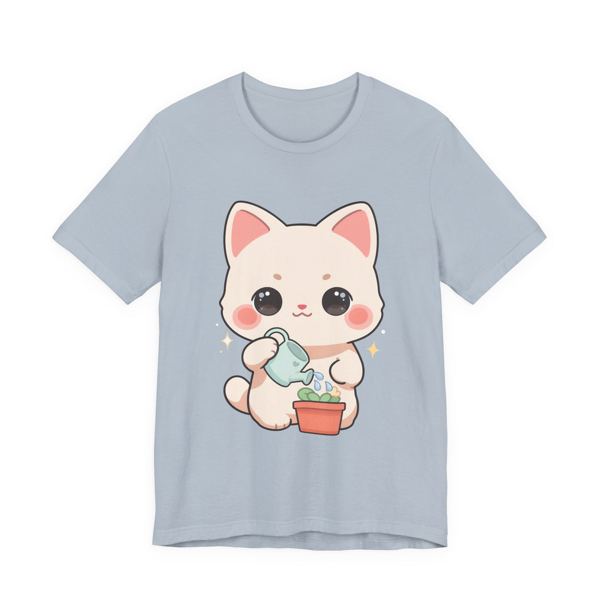 Kawaii Cat Gardening T-Shirt for Plant Lovers
