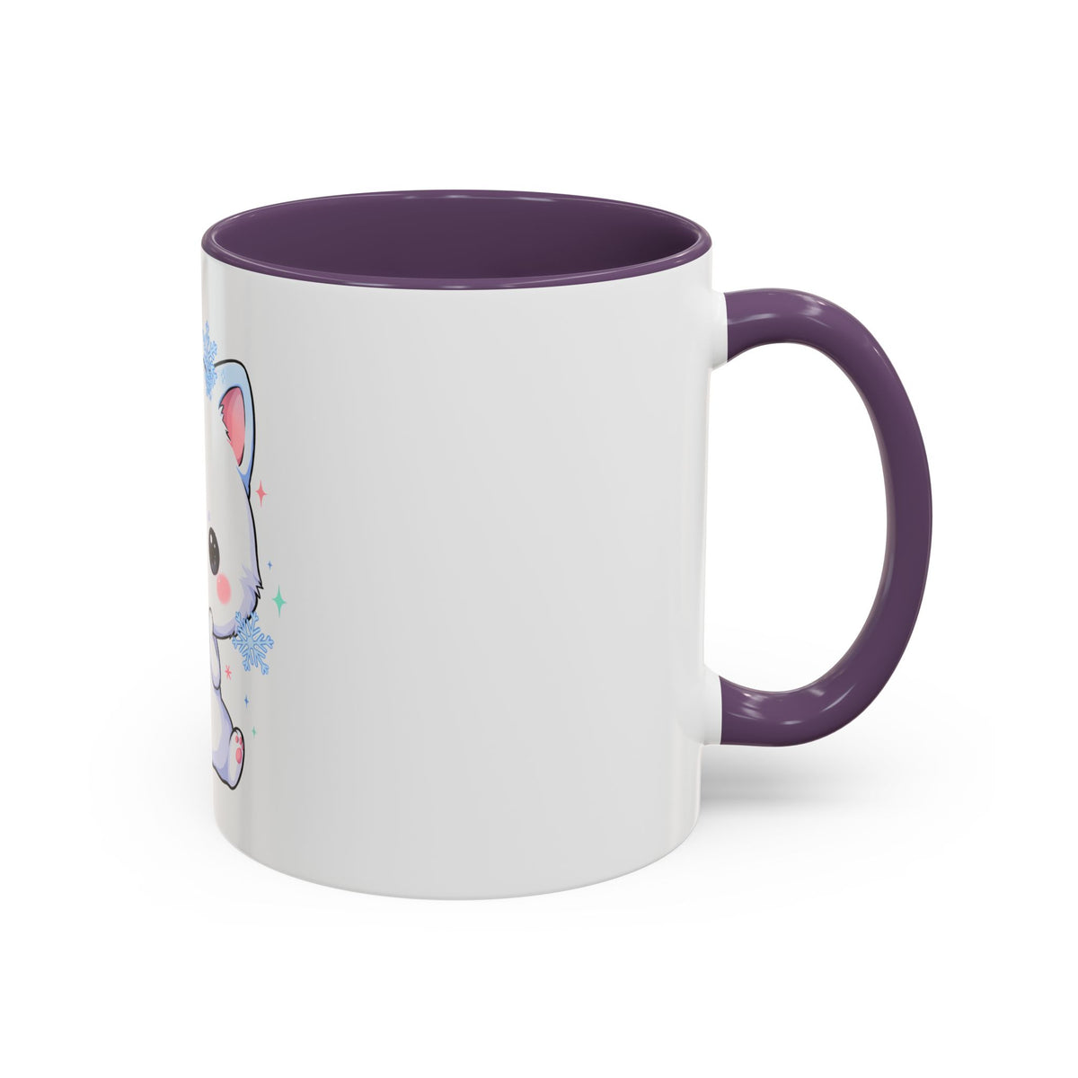 Kawaii Arctic Fox Accent Coffee Mug for Cozy Mornings
