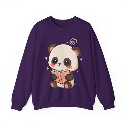 Cute Reading Panda Sweatshirt for Book Lovers